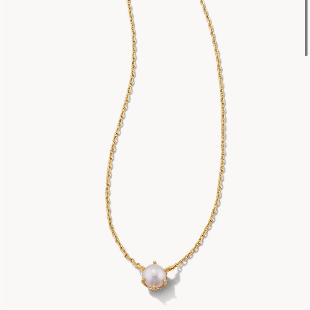 Kendra Scott Gold Necklace with Pearl Accent